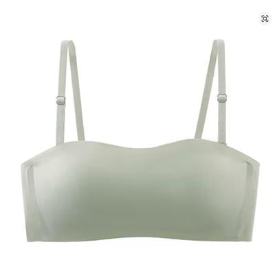 Bulut Lazer Kesim Çağla Yeşili Straplez Sütyen