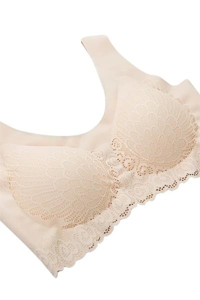 Dantel Balensiz Dikişsiz Bralet Krem