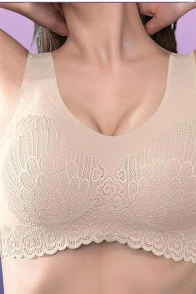 Dantel Balensiz Dikişsiz Bralet Krem