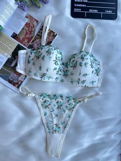 Dantel Çıtır Ekru Lotus B & C Cup SütyenTakımı