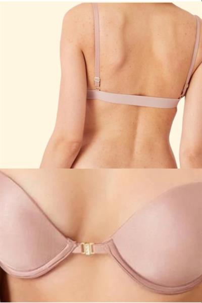 Dantel Destekli Önden Klipsli Bayan Sütyen Takım 