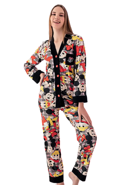 Dantel Dİsney Koleksiyonu Siyah Kalın Yaka