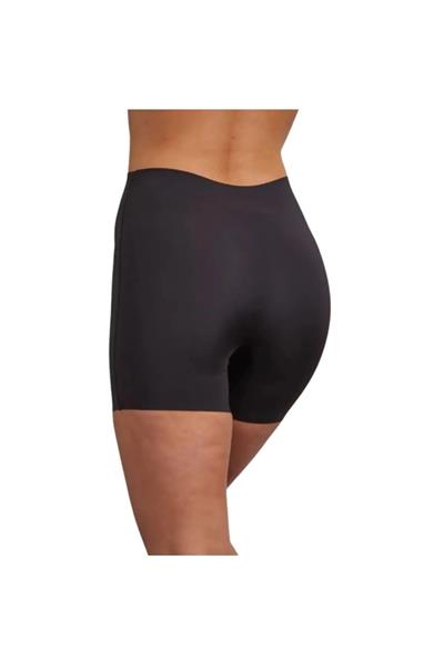 Dantel Lazer Kesim Iz Yapmaz Dikişsiz Yüksek Bel Şort Siyah