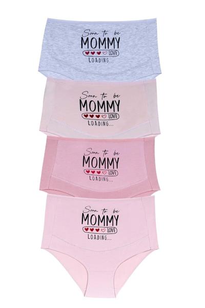 Dantel Mommy Yüksek Bel Pamuklu 4lü Hamile & Gebe Külot 