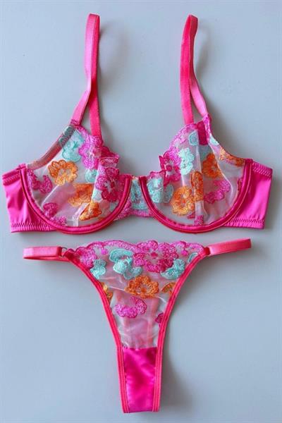 Dantel Pink Dream Bralet Takımı