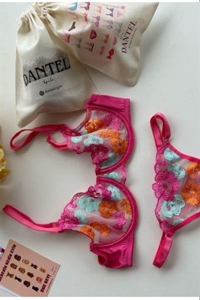Dantel Pink Dream Bralet Takımı