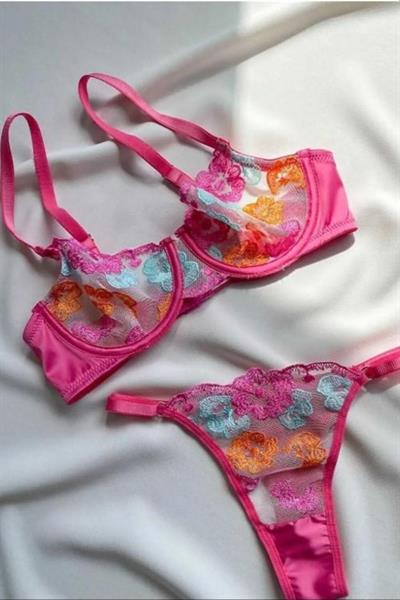 Dantel Pink Dream Bralet Takımı