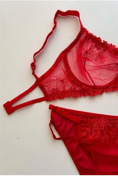 Dantel Red Love C Cup Sütyen Takımı