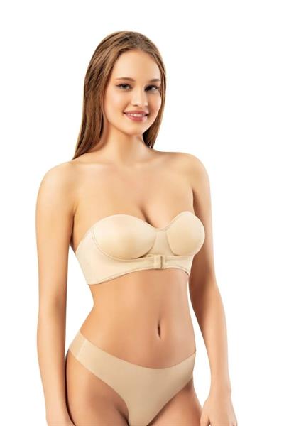 Dantel Straplez Sütyen krem