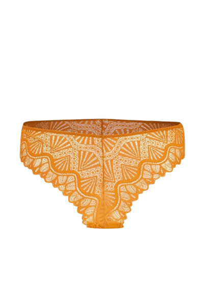 Dantel Turuncu Büstiyer Takımı