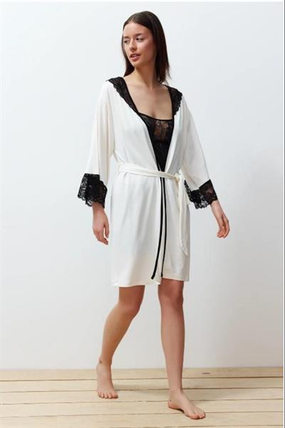 Dantel Vintage Angel Pamuklu Sabahlık