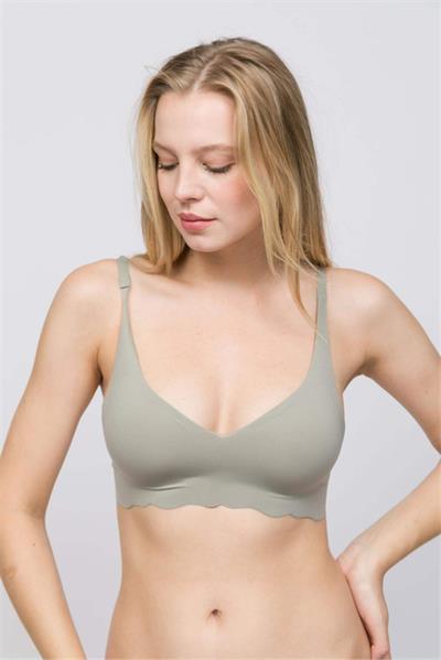 Dikişsiz Lazer Kesim Hayalet Yeşil Askılı Sütyen