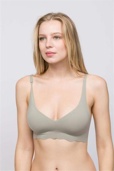Dikişsiz Lazer Kesim Hayalet Yeşil Askılı Sütyen