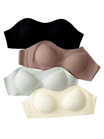 Dikişsiz Lazer Kesim Hayalet Yeşil Straplez Sütyen