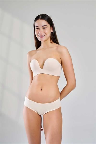 Dikişsiz Lazer Kesim Ten Straplez Sütyen