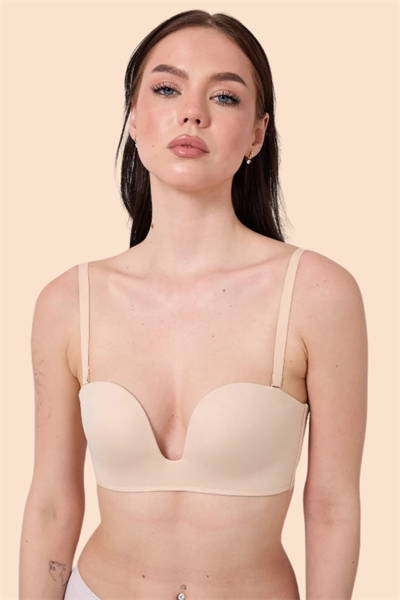 Dikişsiz Lazer Kesim Ten Straplez Sütyen