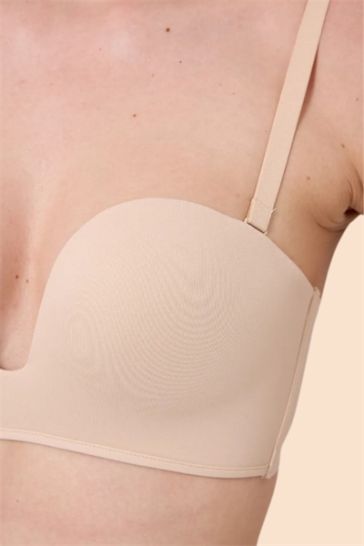 Dikişsiz Lazer Kesim Ten Straplez Sütyen