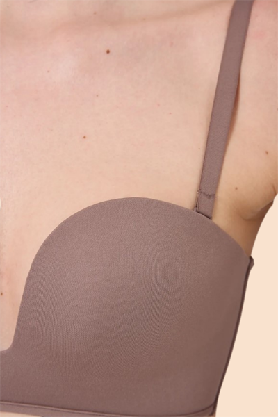 Dikişsiz Lazer Kesim Vizon Straplez Sütyen