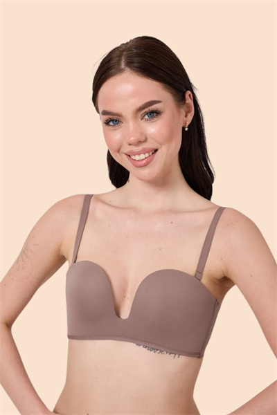 Dikişsiz Lazer Kesim Vizon Straplez Sütyen