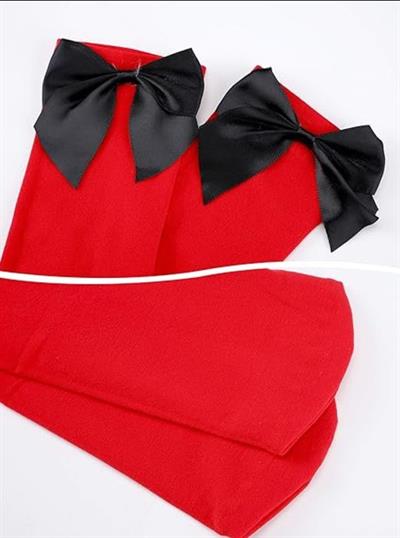 Sİyah Kurdaleli Jartiyer Çorabı