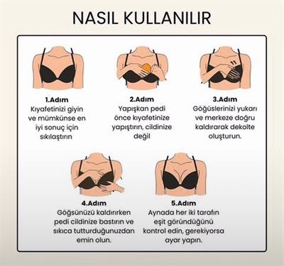 Ten Rengi Ekstra Destekli Çift Taraf Yapışkanlı Push Up Destek Süngeri