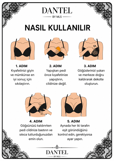 Ten Rengi Ekstra Destekli Çift Taraf Yapışkanlı Push Up Destek Pedi
