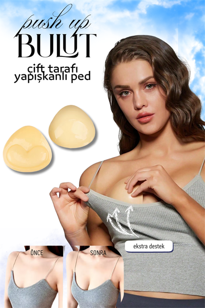 Ten Rengi Ekstra Destekli Çift Taraf Yapışkanlı Push Up Destek Pedi