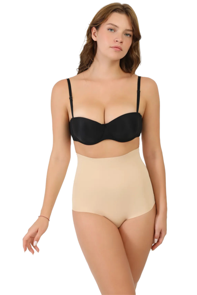 Yüksek Bel Toparlayıcı Dikişsiz Lazer Kesim Slip Korse Külot – Ten Rengi