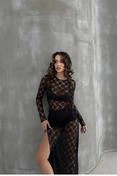 Zarafet VIP Dantel Transparan Elbise