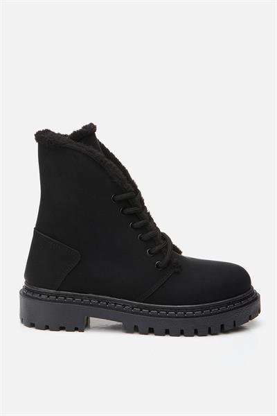 Siyah Kadın Düz Bot 