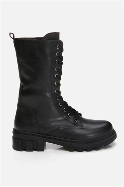 Siyah Kadın Düz Bot 