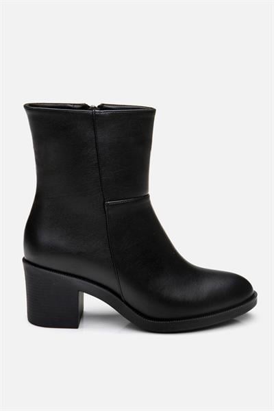Siyah Kadın Topuklu Bot