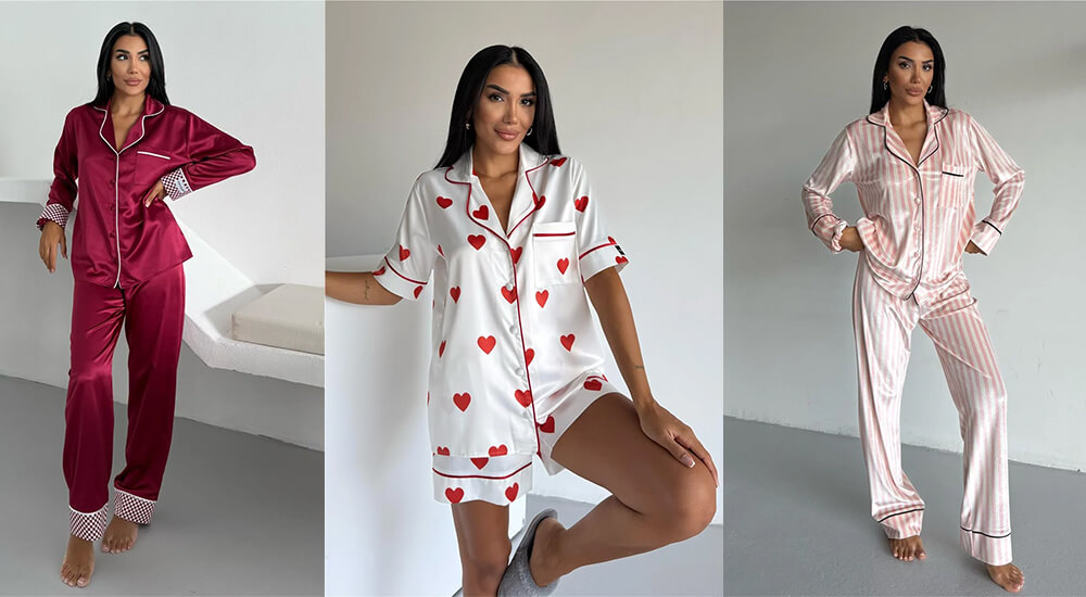 Saten pijama takımı