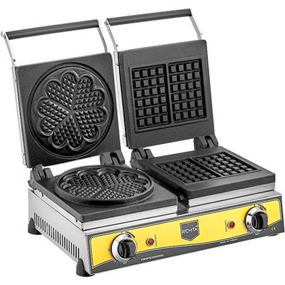 Remta Çiftli Kare+Çiçek Model (21 cm Çap) Waffle Makinesi Elektrikli