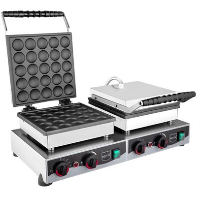 Remta Kapaklı Yuvarlak Çiftli Bubble Pankek Makinesi Elektrikli