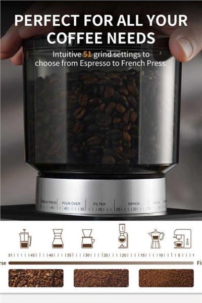 Vosco Dijital Espresso Kahve Değirmeni ve Öğütücü