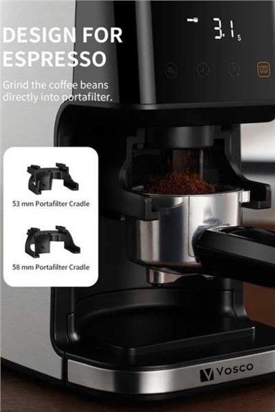 Vosco Dijital Espresso Kahve Değirmeni ve Öğütücü