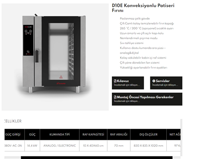 Vosco Patiseri Fırın 10 Tepsi Donata