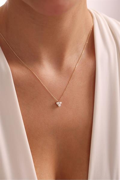 3 İncili Minimalist Kolye