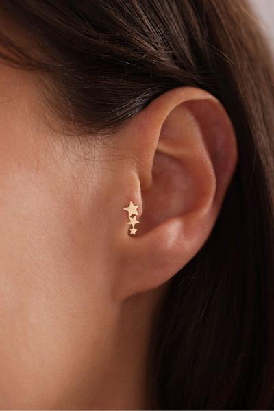 3 Yıldız Tragus Küpe