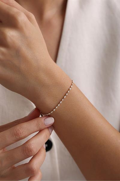 Beyaz Mineli Golf Bileklik