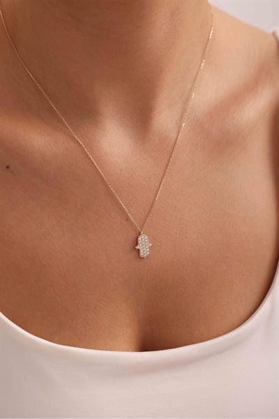 Beyaz Taşlı Fatmanın Eli Kolye