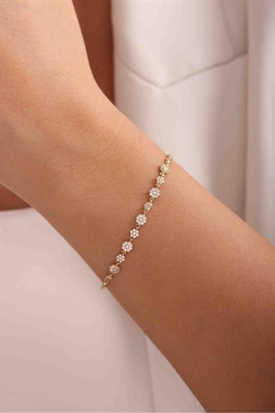 Çok Taşlı Zarif Modern Bileklik