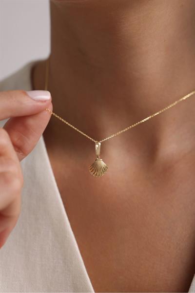 Deniz Kabuğu Shell Kilitli Charm Pendant