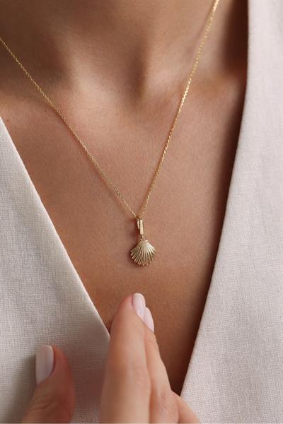 Deniz Kabuğu Shell Kilitli Charm Pendant