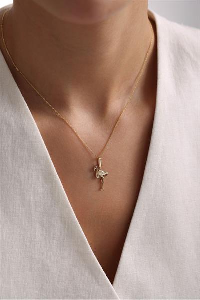 Flamingo Kilitli Charm Pendant