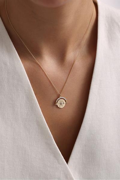 Heritage Çift Taraflı Dönebilen Taşlı Galaxy Kolye