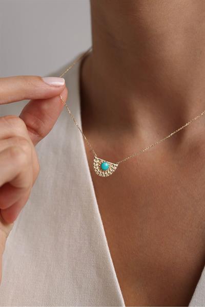 Heritage Firuze Half Round Kolye