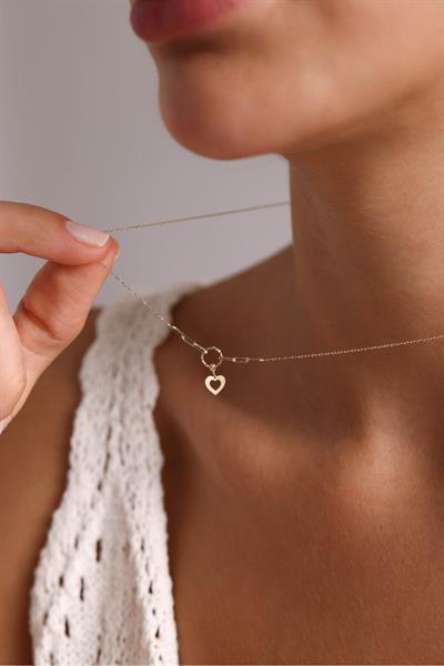 Kalpli Kolye Aşk Kolyesi