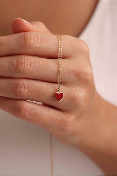 Kırmızı Mineli Big Kolye